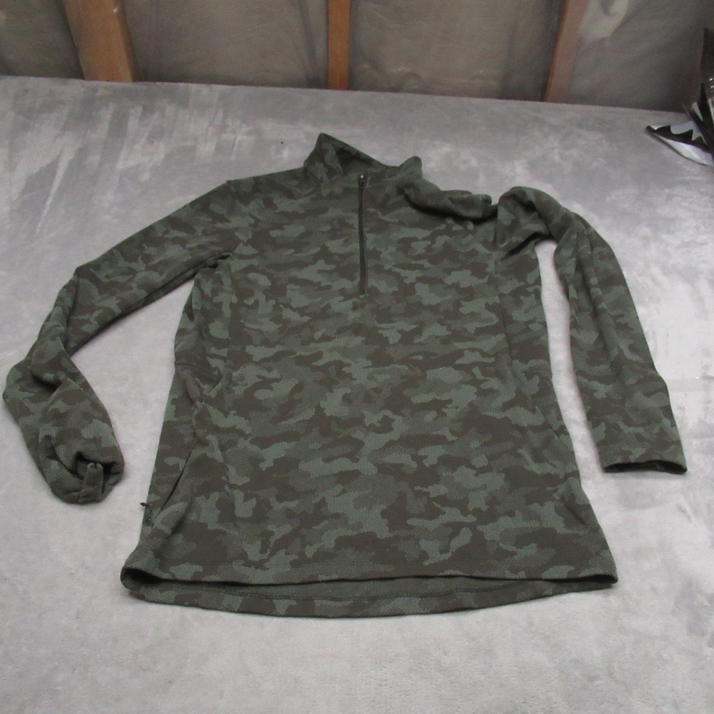 Lululemon Surge Shirt Men‎ Small Camo 1/2 Zip Pullover Long Sleeve Gym Workout